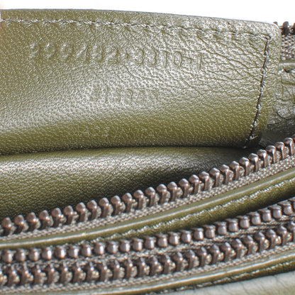 Balenciaga Grained Calfskin Papier Mini Triple Crossbody Vert Kaki 6 of 8
