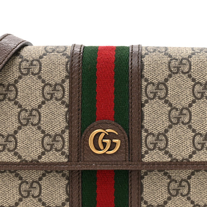 Gucci GG Supreme Monogram Web Ophidia Crossbody Wallet Beige Ebony New Acero 8 of 11