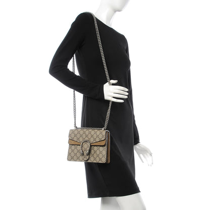 Gucci GG Supreme Monogram Mini Dionysus Shoulder Bag Taupe 3 of 21