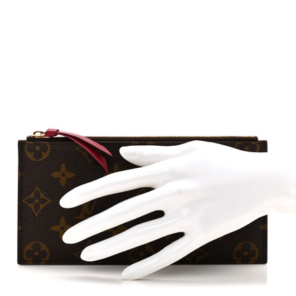 Louis Vuitton Monogram Felicie Chain Wallet Zippered Insert Fuchsia 2 of 6