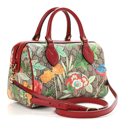 Gucci GG Supreme Monogram Tian Small Boston Beige Multicolor Red 3 of 12