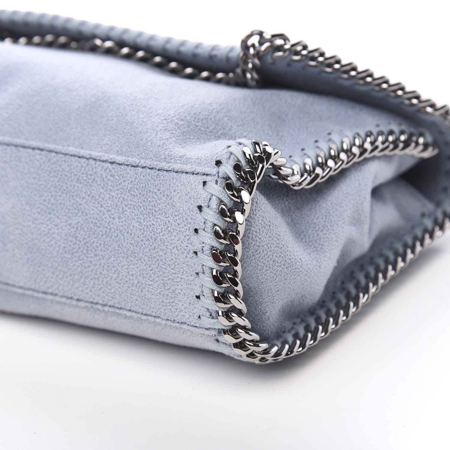 Stella McCartney Shaggy Deer Mini Falabella Shoulder Bag Duck Blue 8 of 9