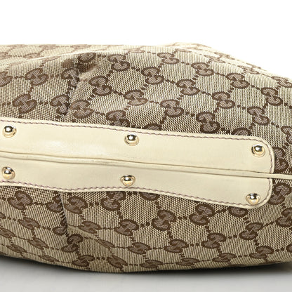 Gucci Monogram Large Biba Studded Hobo Off White 5 of 11