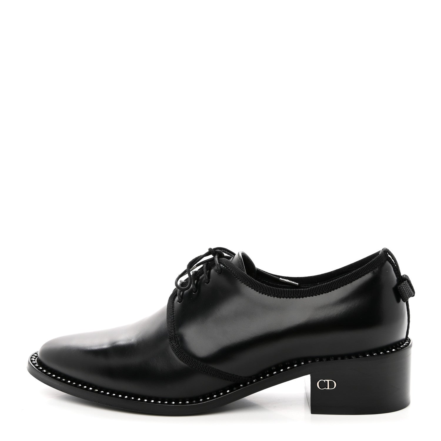 Christian Dior Glazed Calfskin Tomboy Lace Up 38 Black 1 of 15
