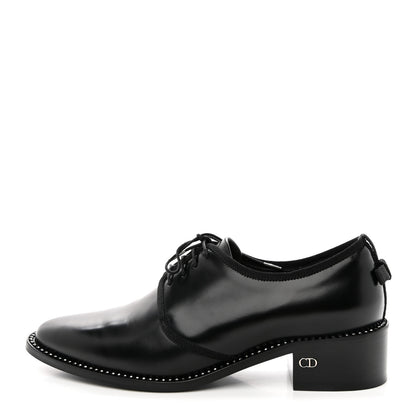 Christian Dior Glazed Calfskin Tomboy Lace Up 38 Black 1 of 15
