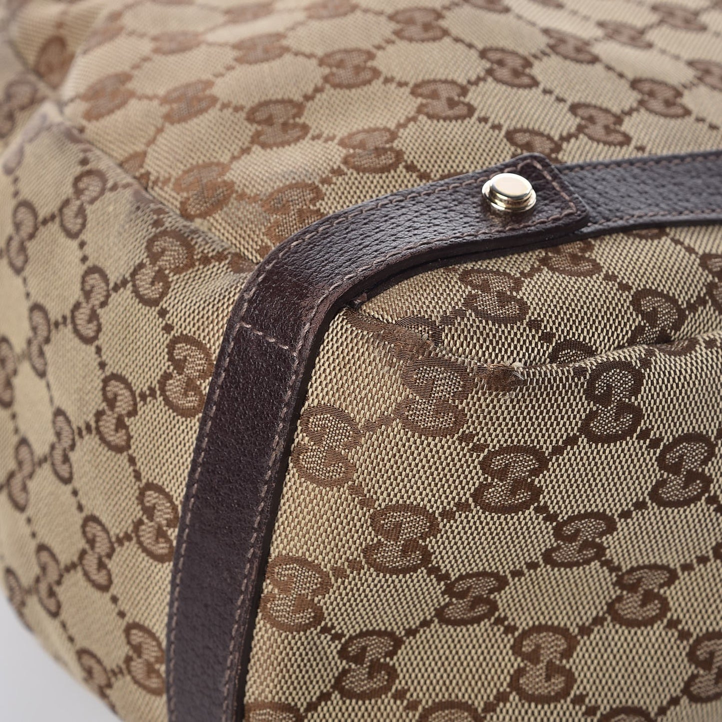 Monogram Medium Abbey Shoulder Bag Dark Brown