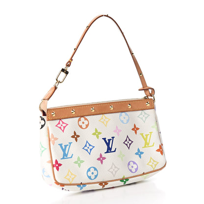 Louis Vuitton Monogram Multicolor Pochette Accessories White 3 of 11