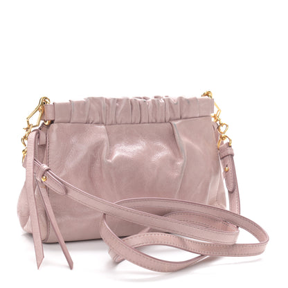 Miu Miu Vitello Shine Crossbody Clutch Mughetto 3 of 10