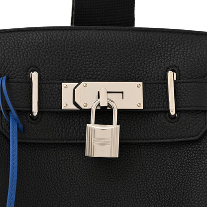 Hermes Togo Hac A Dos PM Backpack Black Bleu de France Jaune de Naples 8 of 12