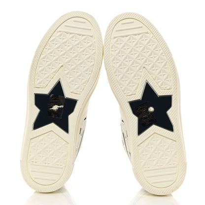 Christian Dior Canvas Embroidered Womens Walk'n' Dior Star High Top Sneakers 36 White Navy 5 of 8