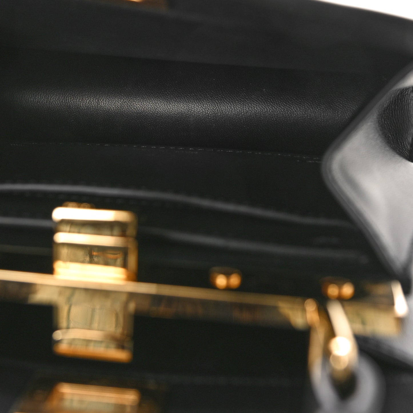 Shiny Nappa Petite Peekaboo I SEE U Satchel Black