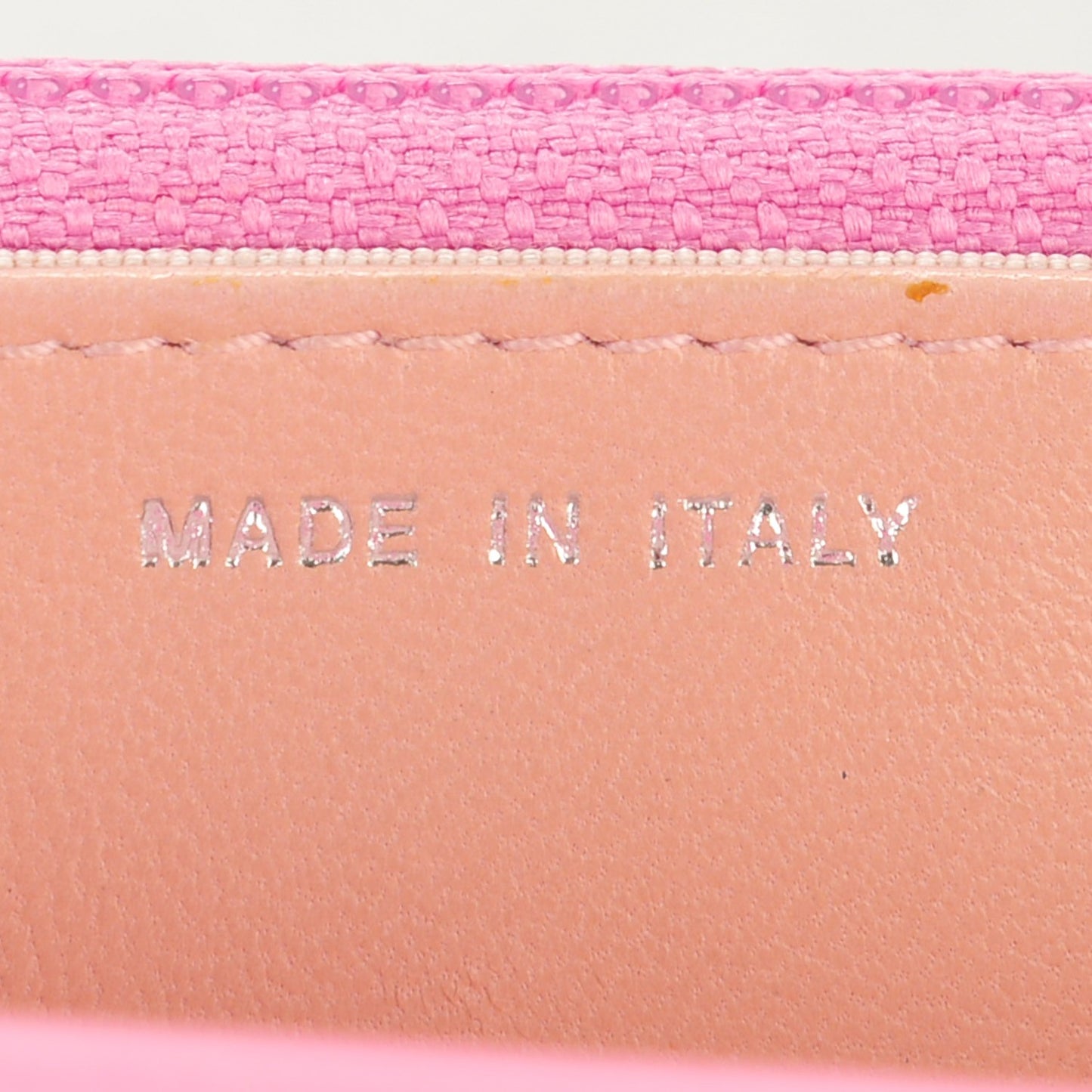 Lambskin Micro Quilted Wallet On Chain WOC Pink