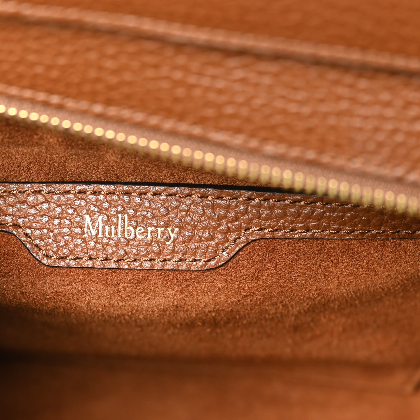 Grain Vegetable Tanned Calfskin Small Zipped Bayswater Oak