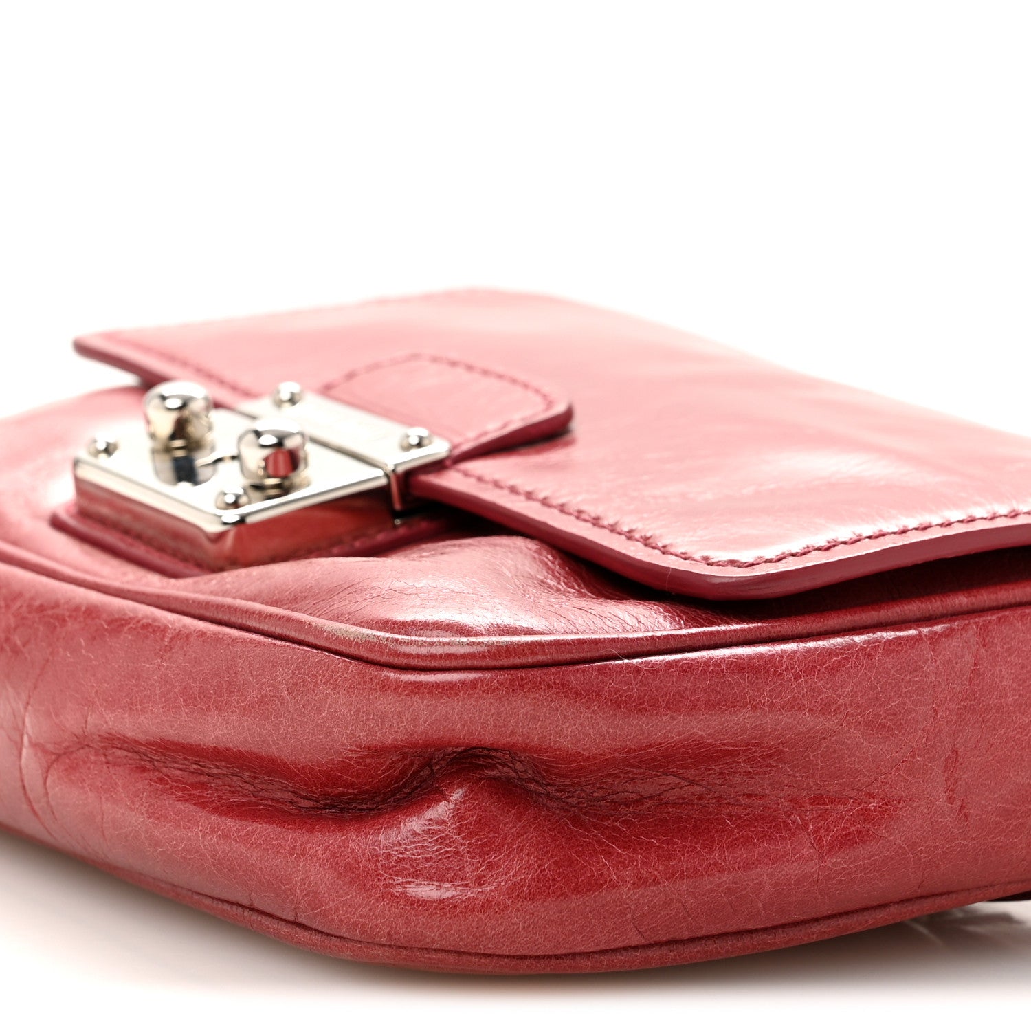 Miu Miu Vitello Shine Crossbody Bruyere 10 of 17