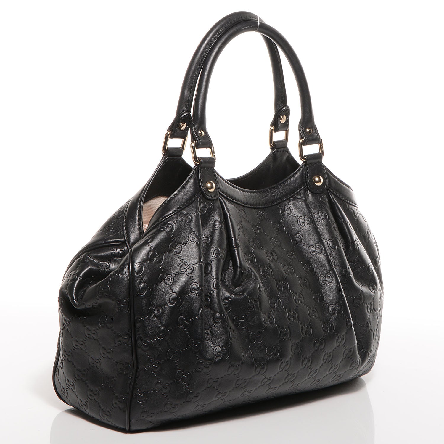 Gucci Guccissima Medium Sukey Tote Black 3 of 7