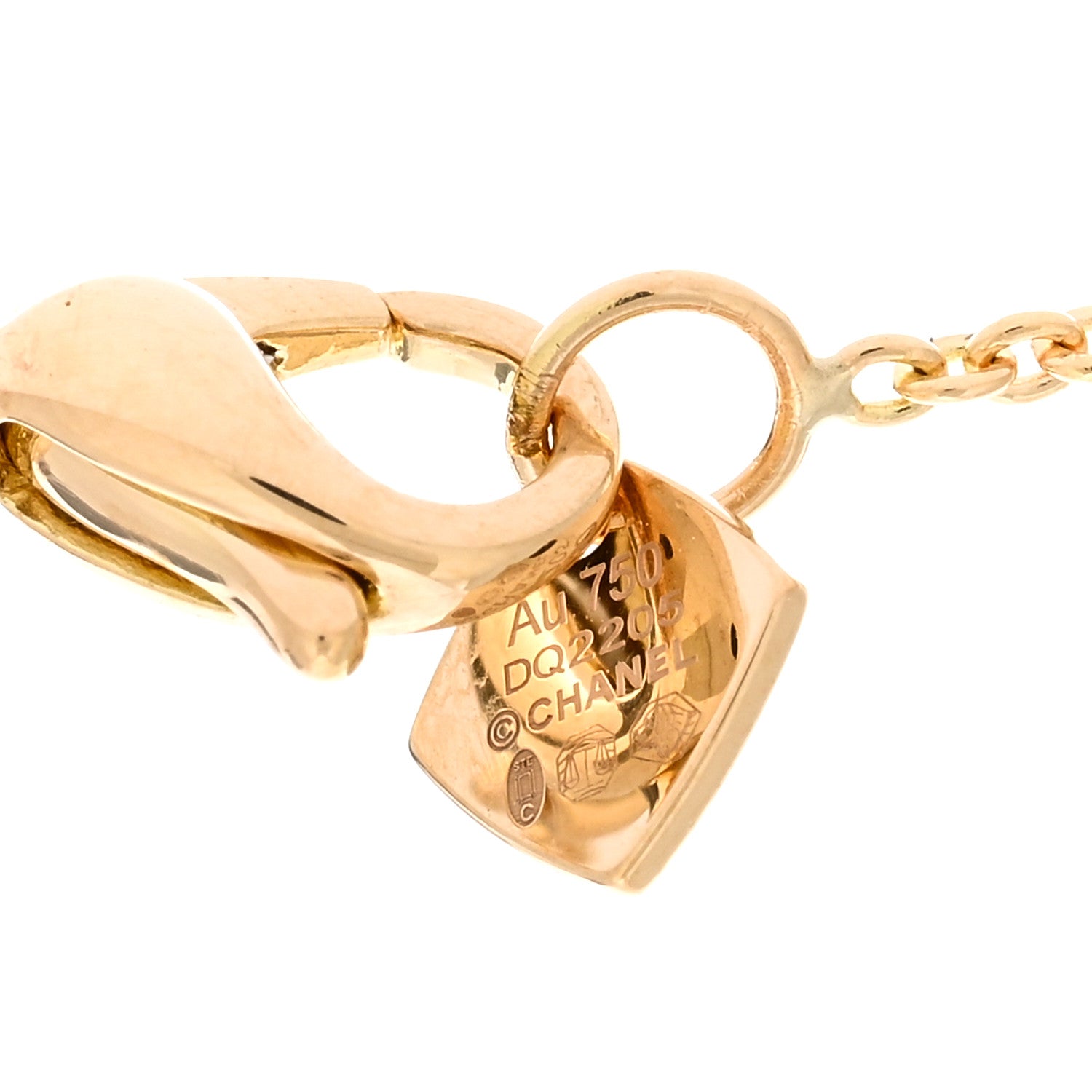 Chanel 18K Yellow Gold Coco Crush Round Pendant Necklace 5 of 5
