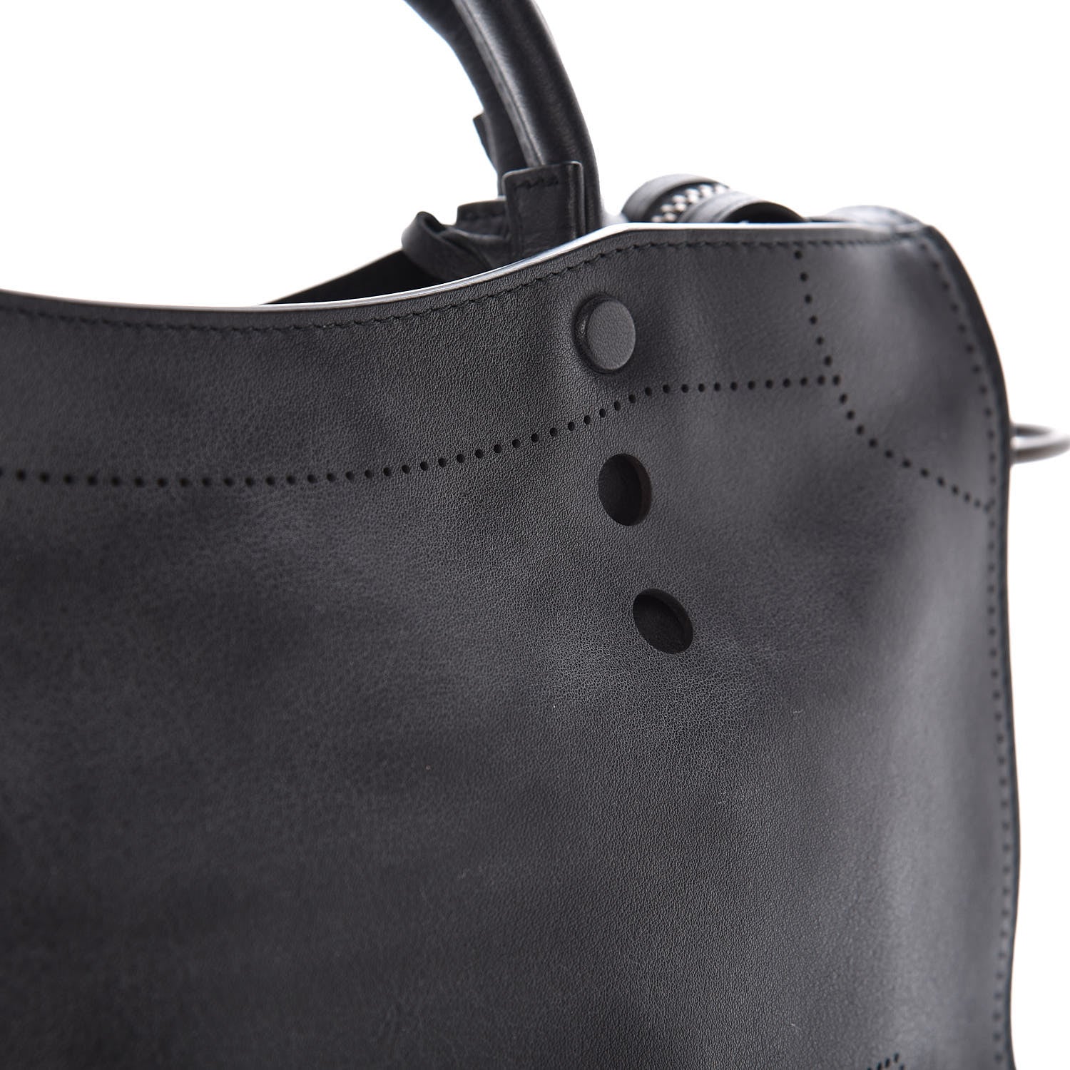 Balenciaga Veau Soyeux Perforated Blackout Hardware S City Black 12 of 12