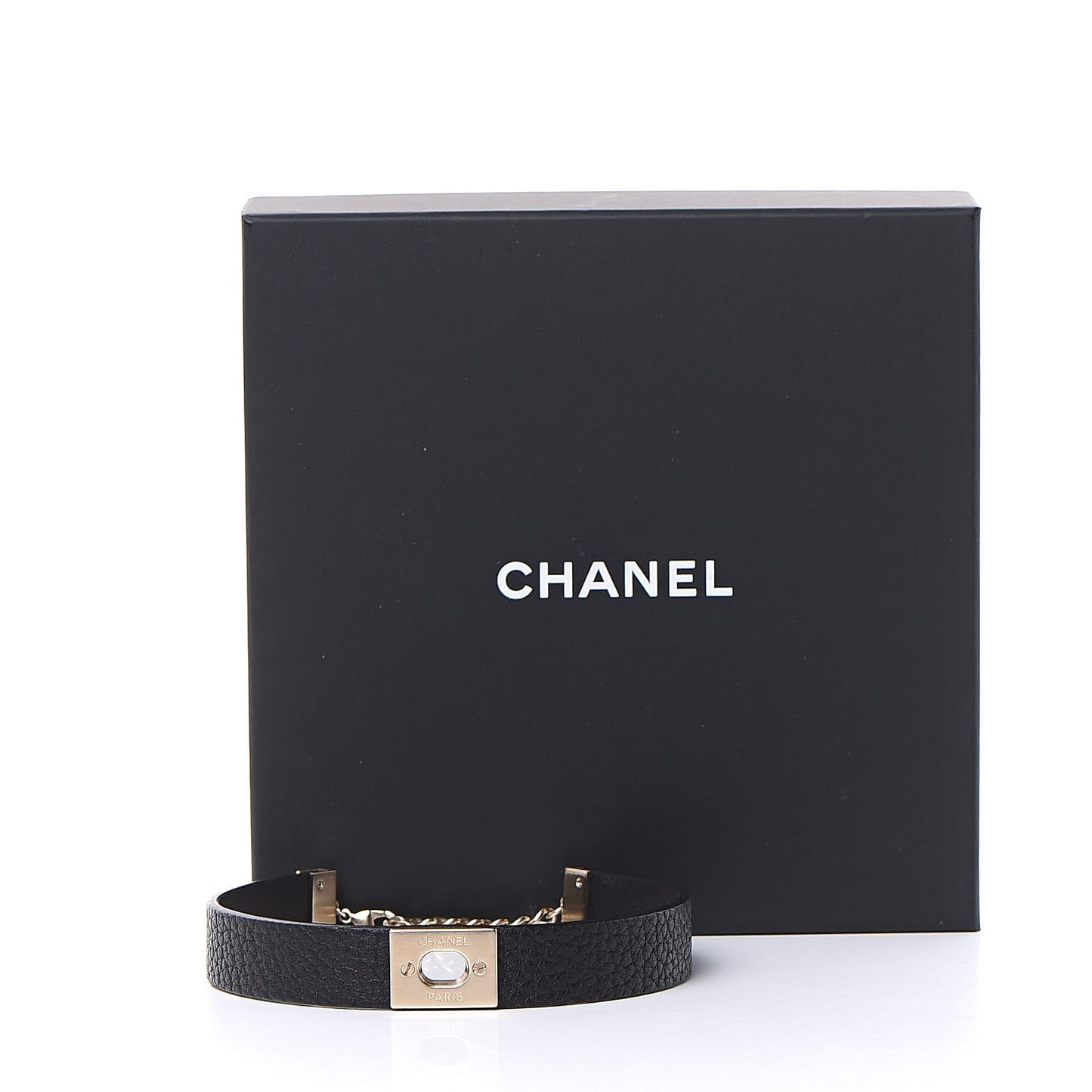 Calfskin CC Choker Black Gold