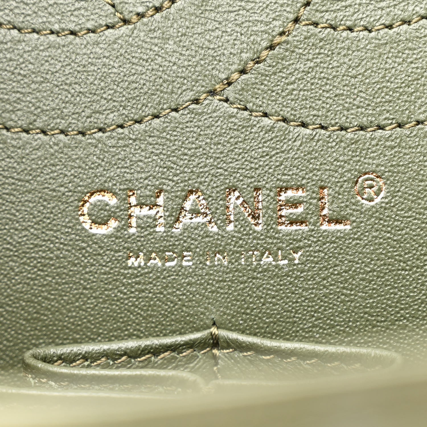 Chanel Metallic Calfskin Chevron Quilted 2.55 Reissue 226 Flap Green 6 of 11