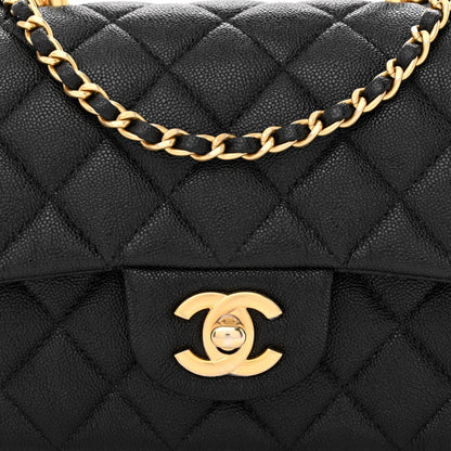 Chanel Caviar Quilted Mini Top Handle Rectangular Flap Black 8 of 10