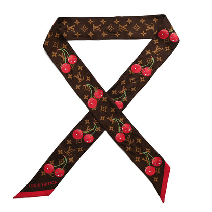 Louis Vuitton LV X TM Silk Monogram Cerises Bandeau Brown 1 of 3