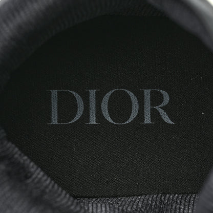 Christian Dior Smooth Calfskin Jacquard Oblique Mens B27 Mid Top Sneakers 41.5 Black Blue 8 of 9