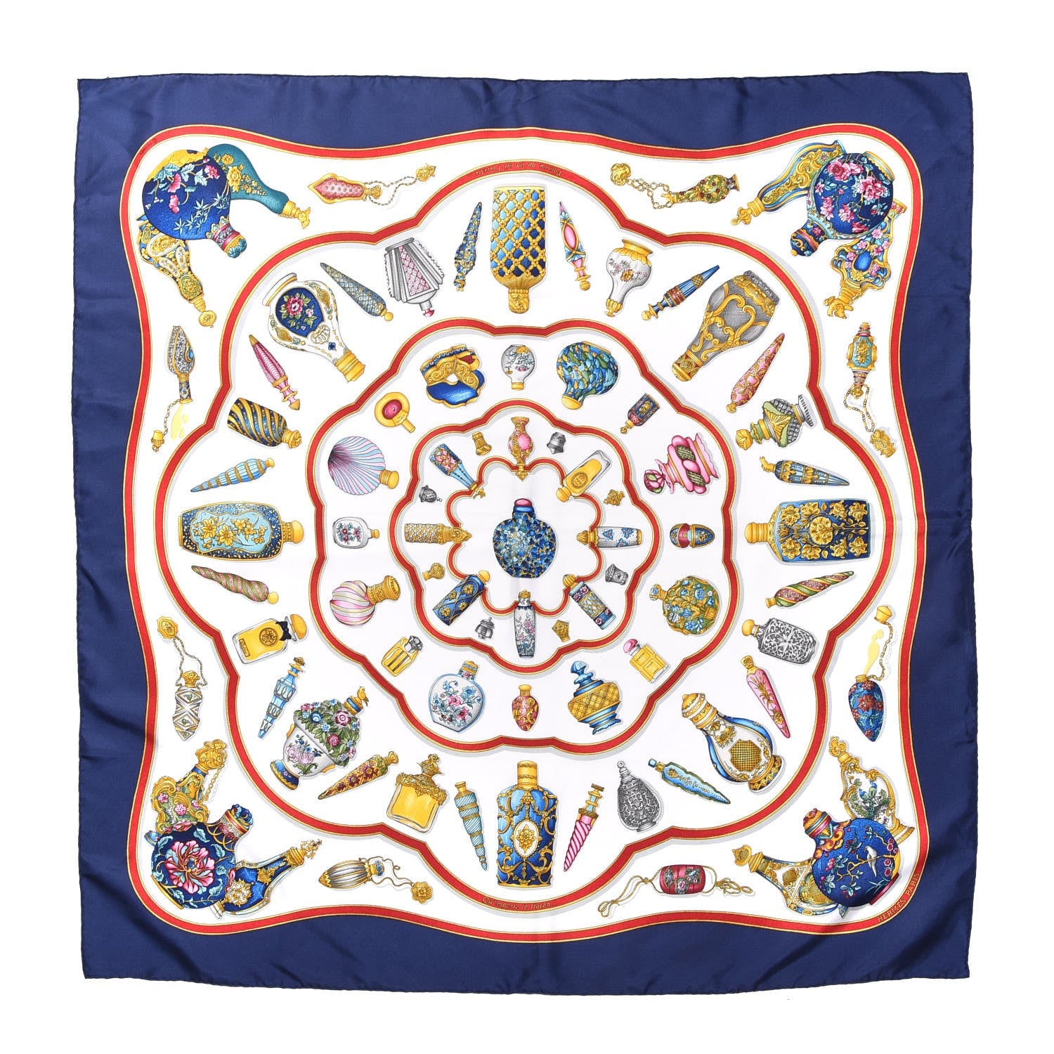 Hermes Silk Qu' Importe Le Flacon Scarf 90 1 of 7