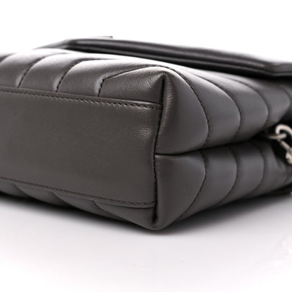 Saint Laurent Calfskin Y Quilted Monogram Toy Loulou Crossbody Bag Faggio 9 of 11