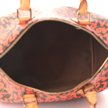 Louis Vuitton Monogram Graffiti Speedy 30 Orange 5 of 10
