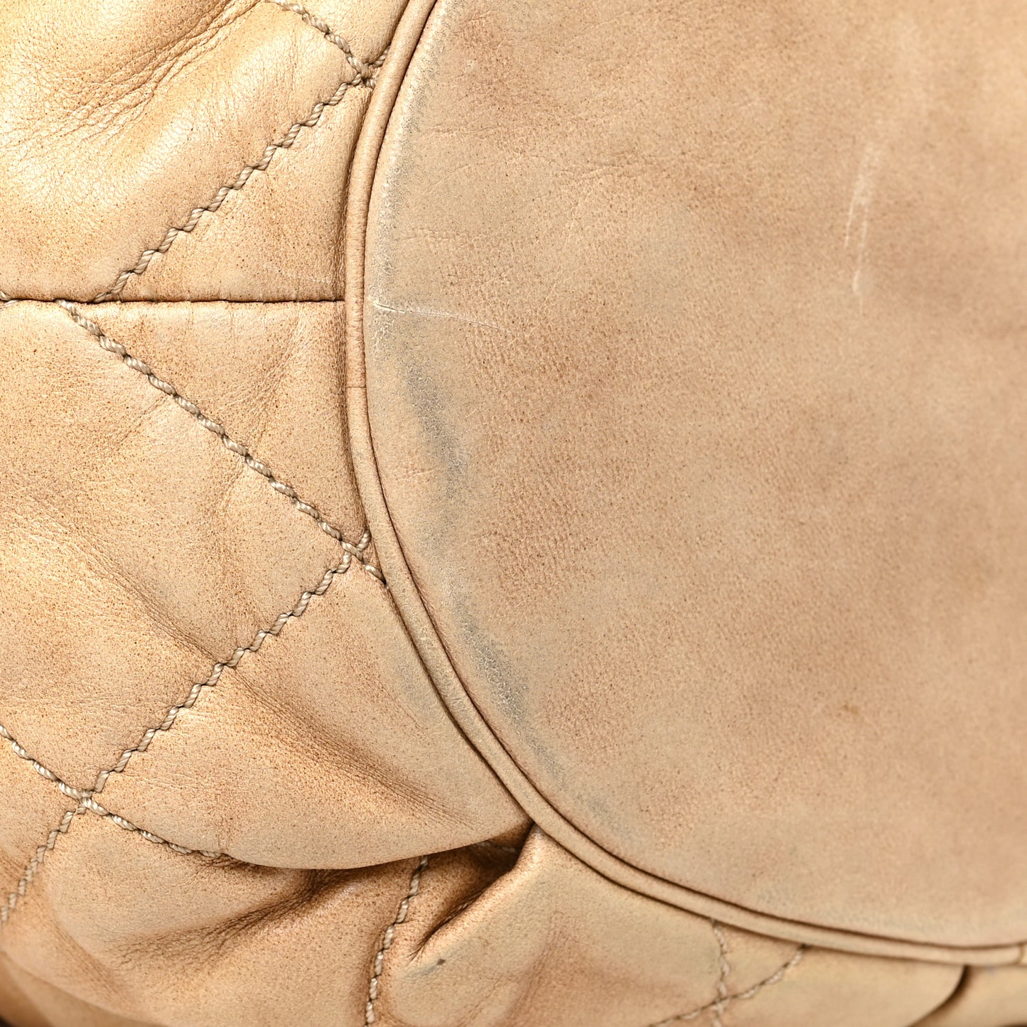 Lambskin Quilted Cloudy Bundle North South Tote Light Beige