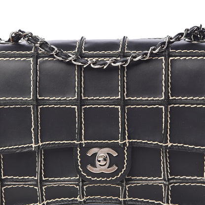 Chanel Lambskin Contrast Square Stitch Flap Black 9 of 12