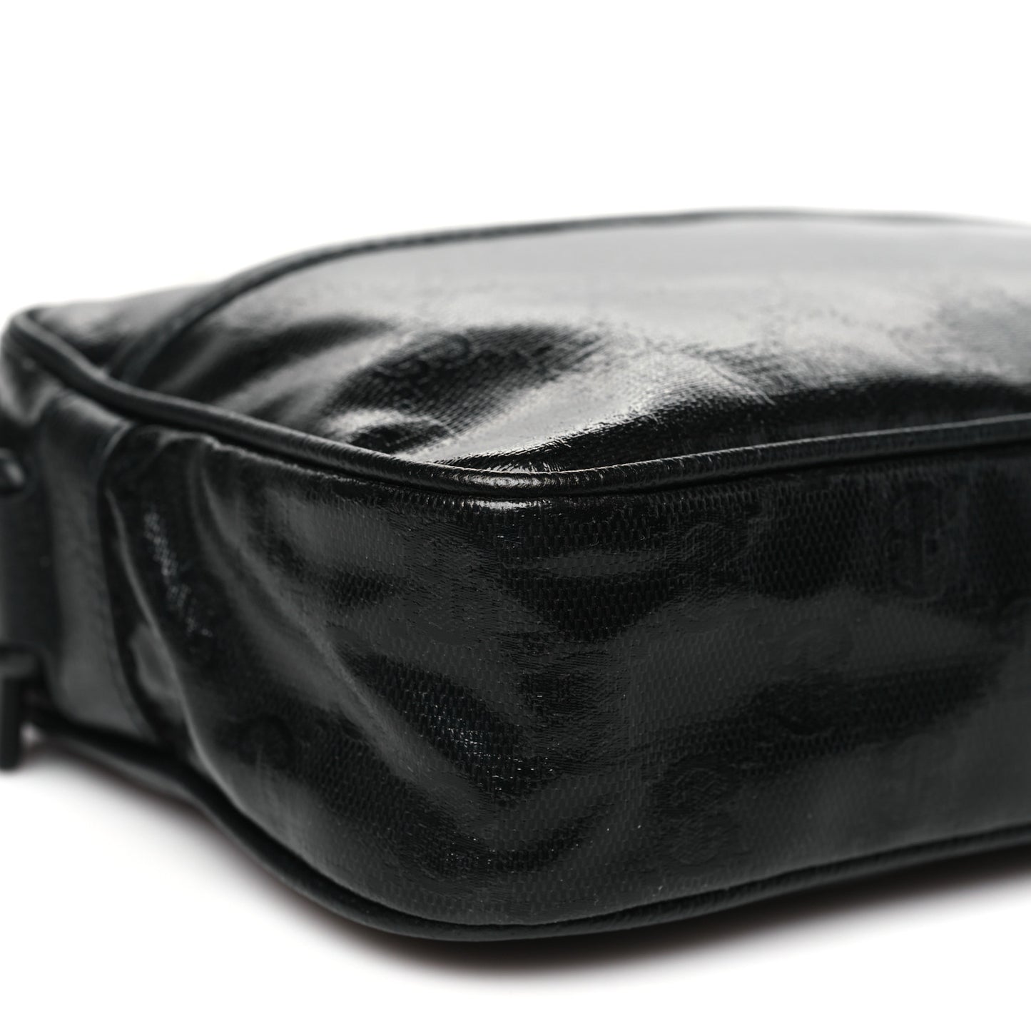 GG Crystal Monogram Mini Shoulder Bag Black