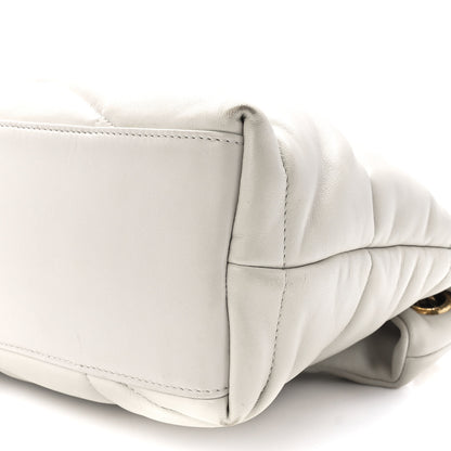 Saint Laurent Lambskin Quilted Small Loulou Puffer Monogram Chain Satchel Crema Soft 12 of 12