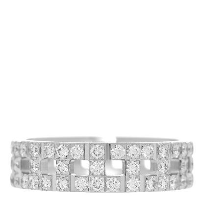 Tiffany 18K White Gold Diamond T True Wide Ring 56 7.5 3 of 4