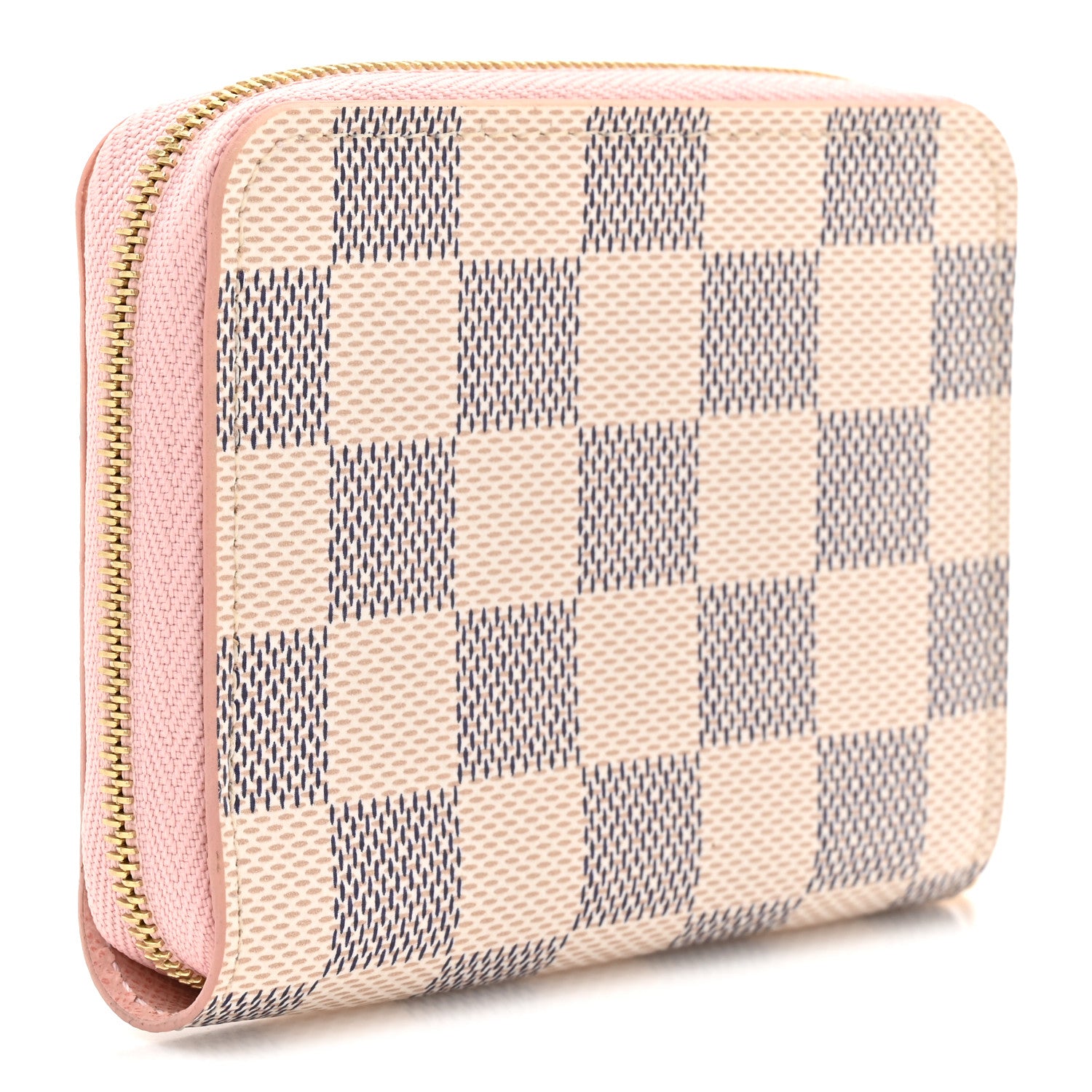 Louis Vuitton Damier Azur Zippy Coin Purse Rose Ballerine 3 of 8