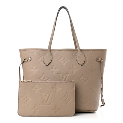 Louis Vuitton Empreinte Monogram Giant Neverfull MM Tourterelle 1 of 10