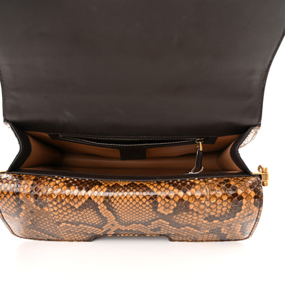 Gucci Snakeskin Crystal Web Crystal Medium Linea Top Handle Bag Acacio Honey 5 of 12