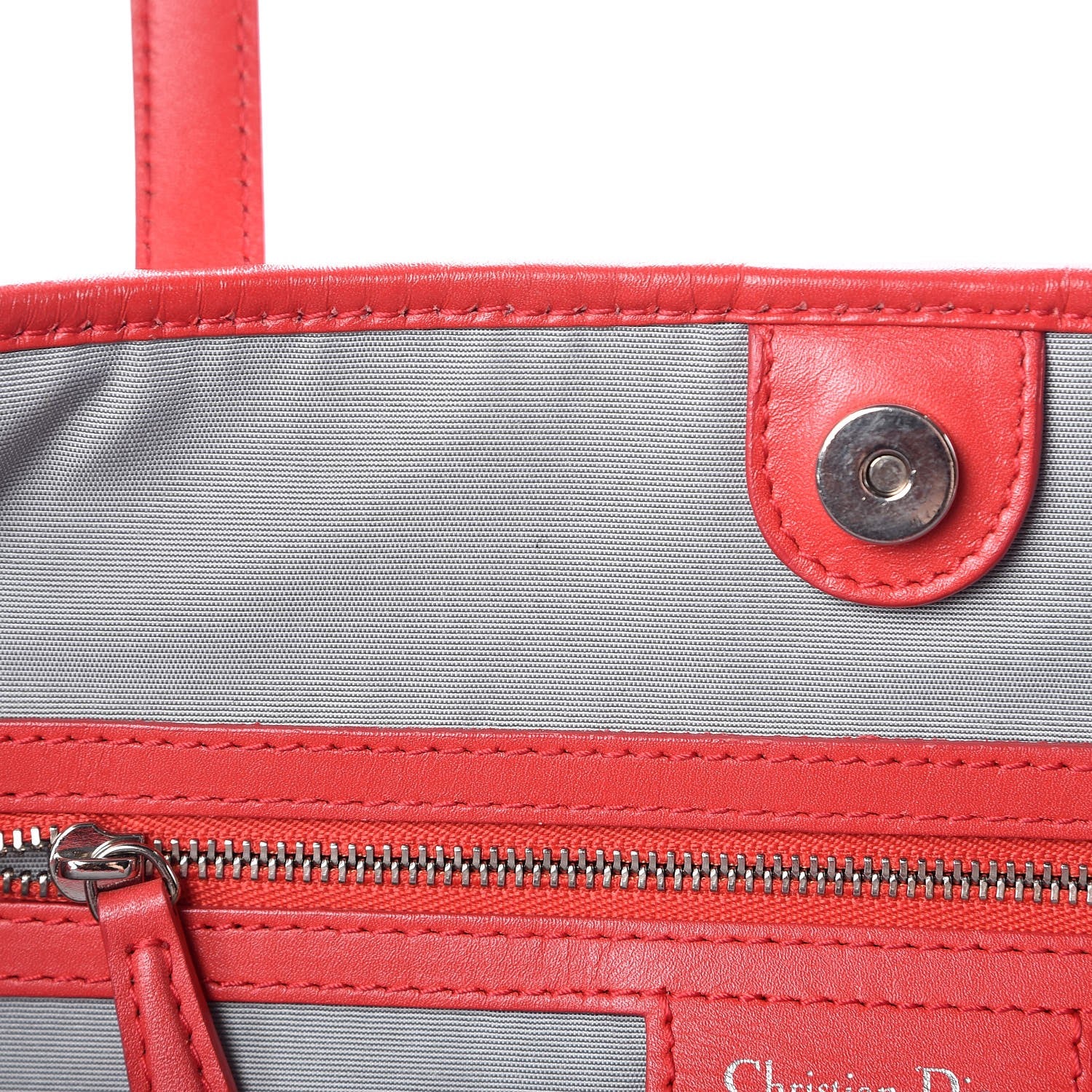 Christian Dior Coated Canvas Cannage Medium Panarea Tote Pink 8 of 10
