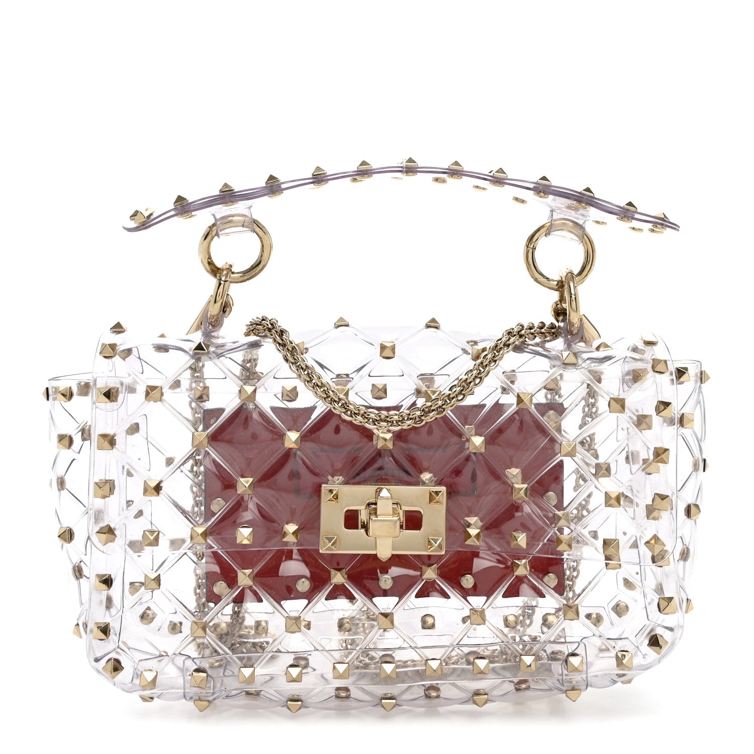 Valentino Garavani PVC Small Rockstud Spike Shoulder Bag 1 of 10