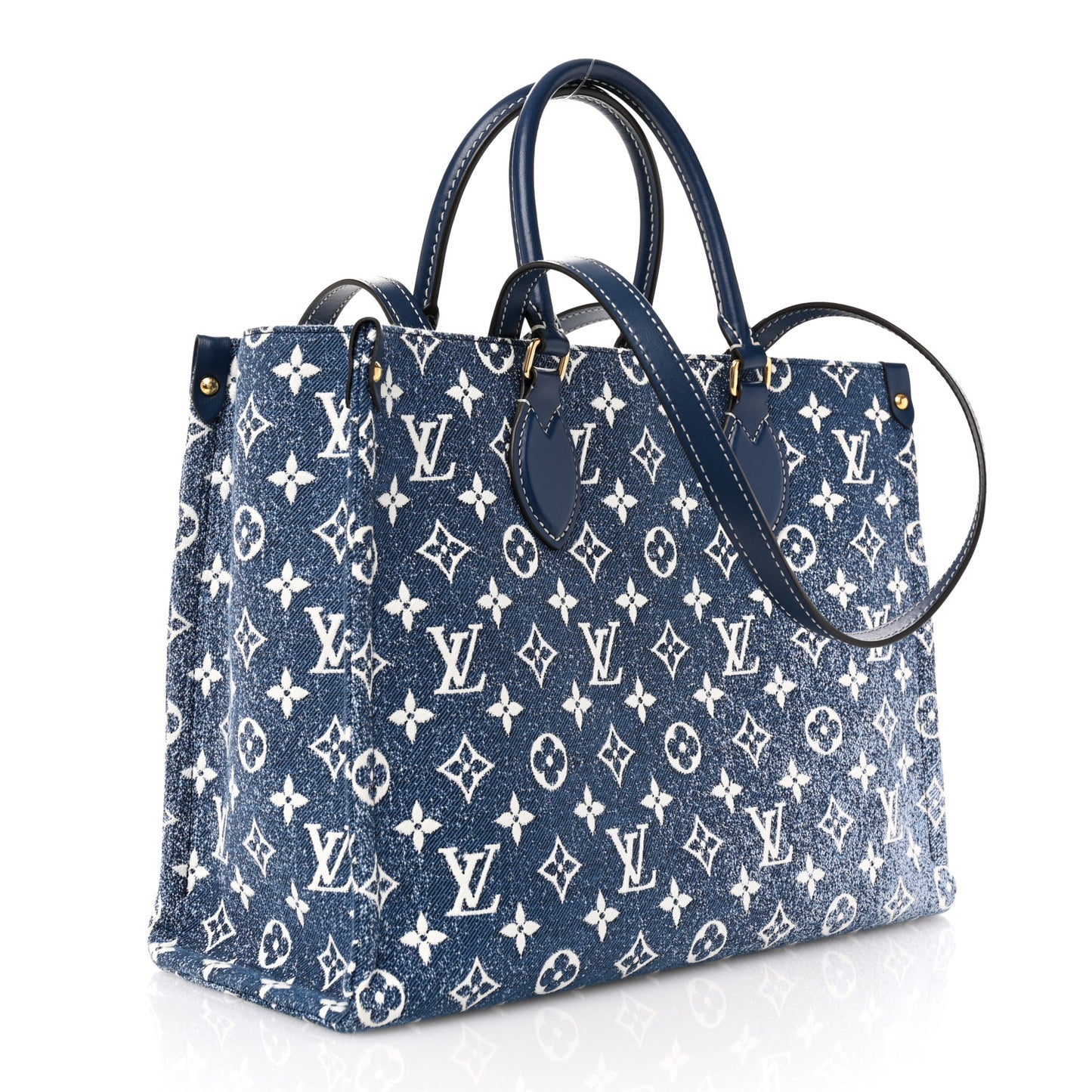 Monogram Jacquard Denim Onthego MM Bleu