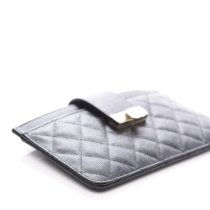 Chanel Caviar Quilted CC Strap Pouch Black 8 of 10