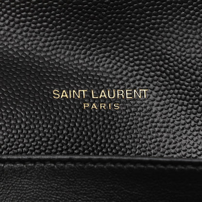 Saint Laurent Grain De Poudre Monogram Cassandra Clasp Bag Black 6 of 10