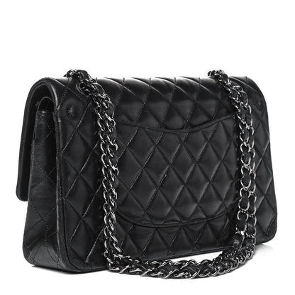 Chanel Lambskin Quilted Medium Double Flap Black 2 of 8