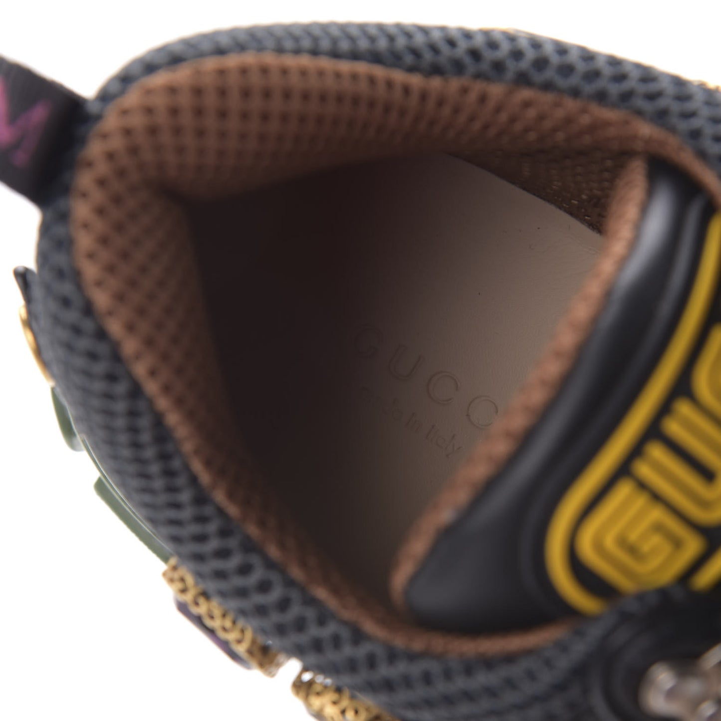 X SEGA Mesh Suede Calfskin Removable Crystals Flashtrek Sneakers 38 Loess Black Olive Green