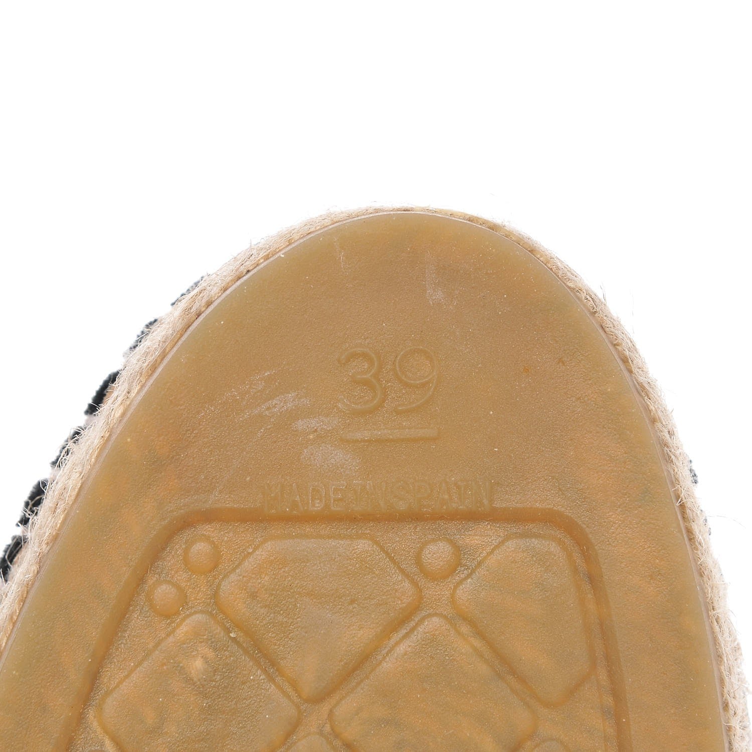 Chanel Velvet CC Espadrilles 39 Dark Navy Black 6 of 11