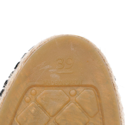 Chanel Velvet CC Espadrilles 39 Dark Navy Black 6 of 11