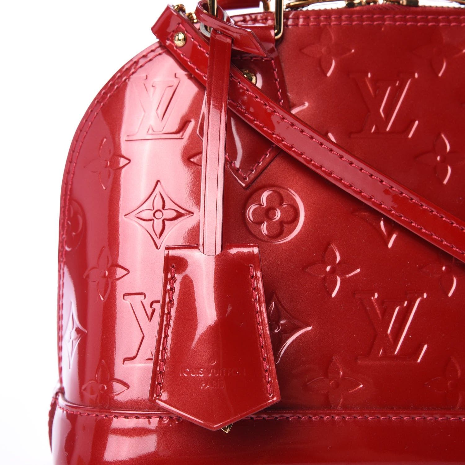 Louis Vuitton Vernis Alma BB Pomme D'Amour 8 of 9