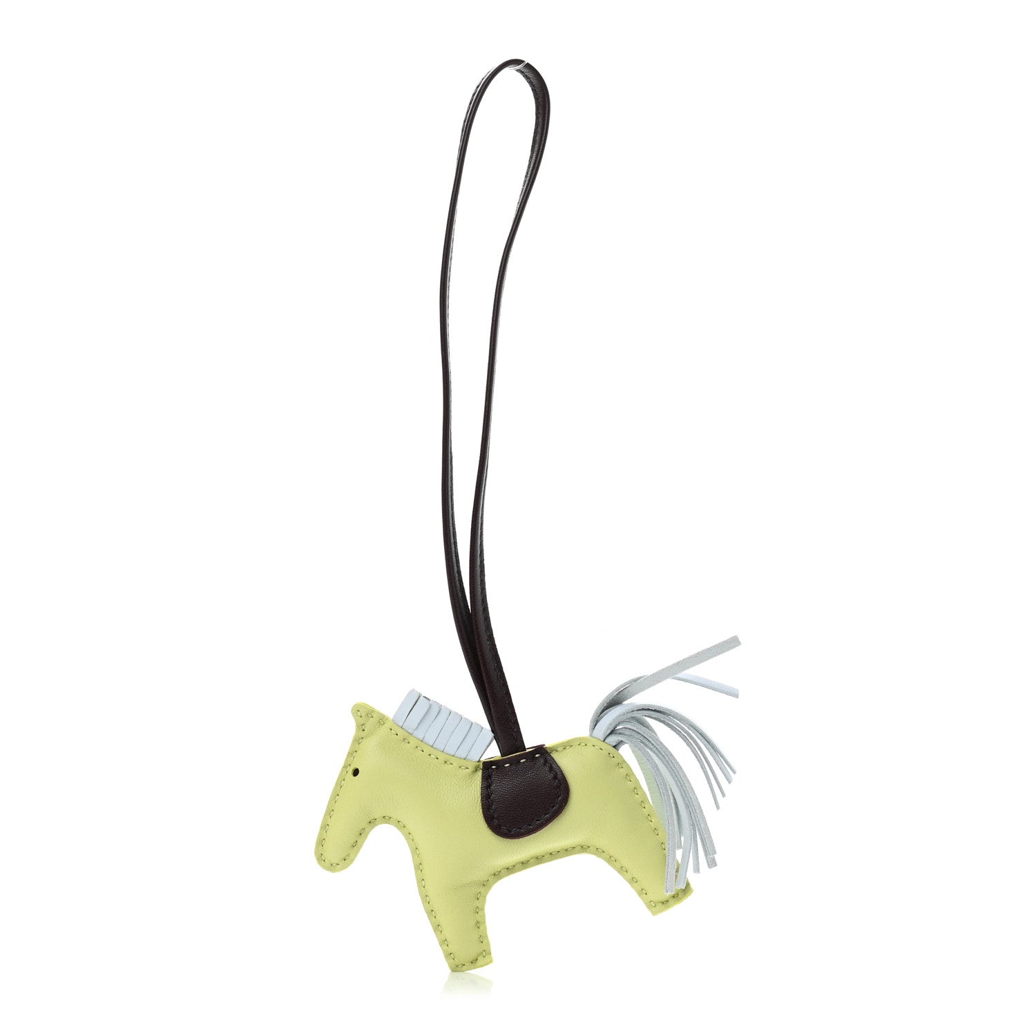 Hermes Milo Lambskin Grigri Rodeo Horse Bag Charm PM Jaune Bourgeon Bleu Brume Rouge Sellier 1 of 4