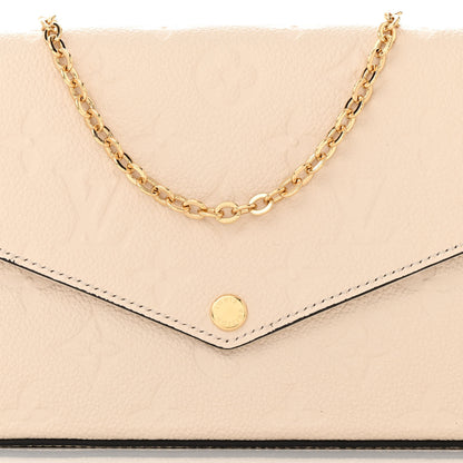 Louis Vuitton Empreinte Pochette Felicie Chain Wallet Cream 8 of 10