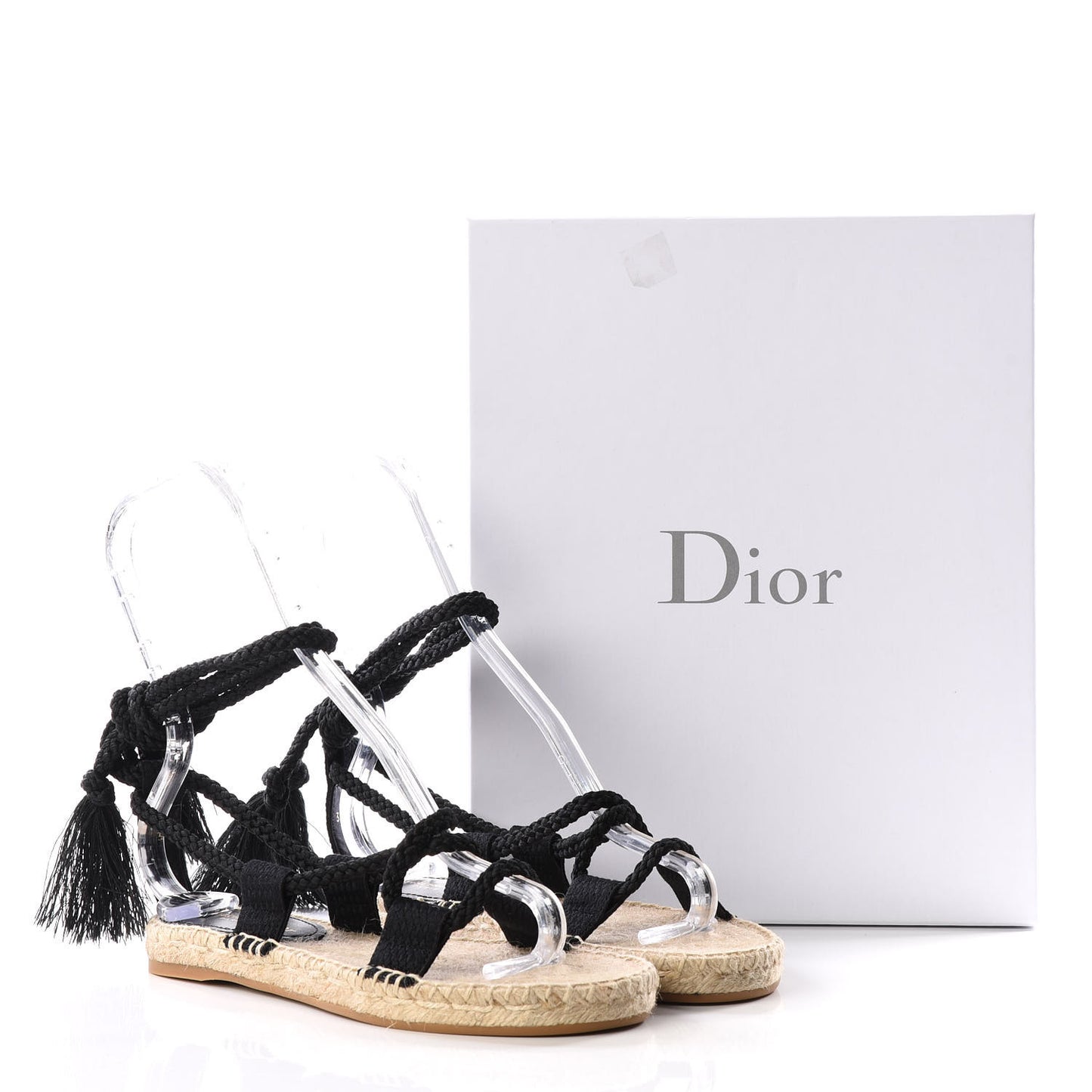 Embroidered Cotton Diorexpress Sandals 36.5 Black